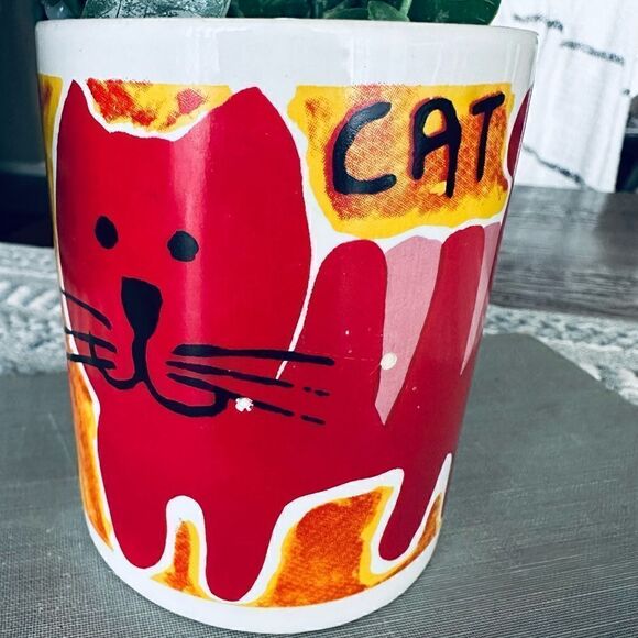 Vintage Y2K Retro Kitty Cat Coffee Mug Planter - Picture 2 of 6